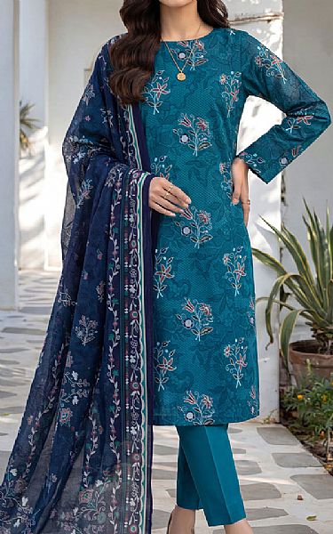 Saya Blue Lawn Suit | Pakistani Lawn Dress in USA- Image 1