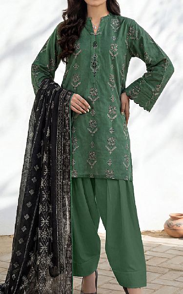 Saya Green Lawn Suit | Pakistani Lawn Dress in USA- Image 1