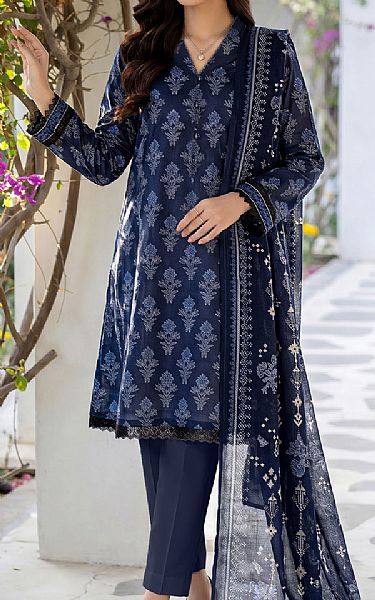 Saya Dark Blue Lawn Suit | Pakistani Lawn Dress in USA- Image 1