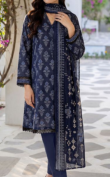 Saya Dark Blue Lawn Suit | Pakistani Lawn Dress in USA- Image 2