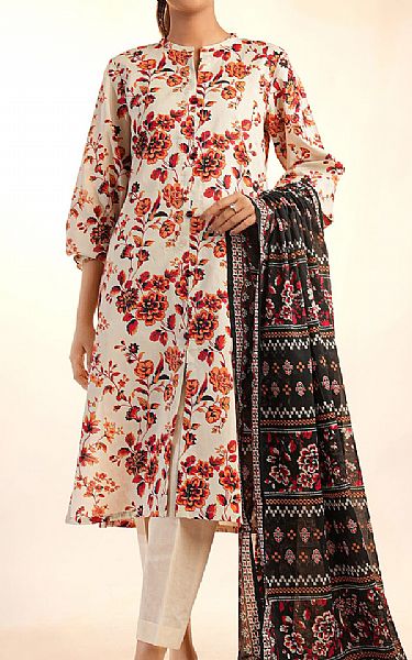 Saya Beige Lawn Suit | Pakistani Lawn Dress in USA- Image 1
