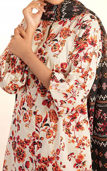 Saya Beige Lawn Suit | Pakistani Lawn Dress in USA- Image 2