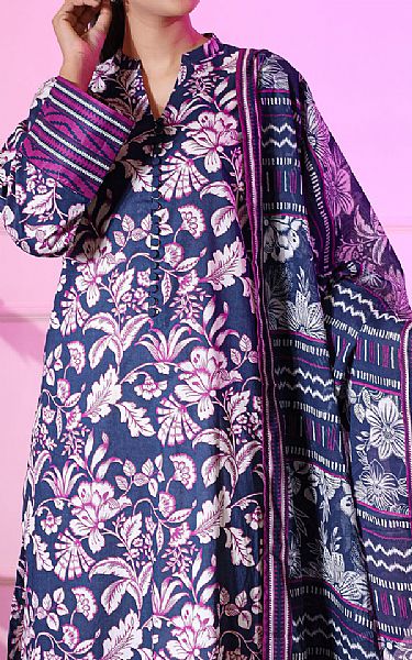 Saya Navy Blue Lawn Suit | Pakistani Lawn Dress in USA- Image 2