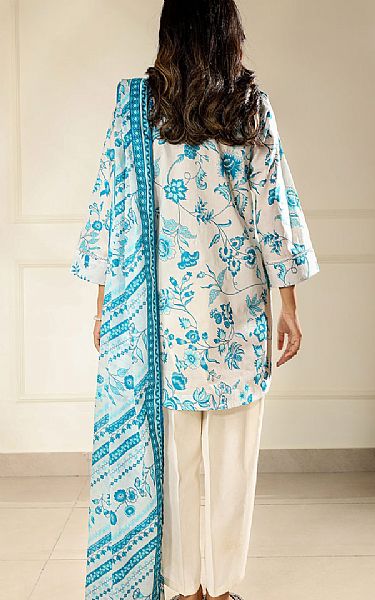 Saya White/Blue Lawn Suit | Pakistani Lawn Dress in USA- Image 2
