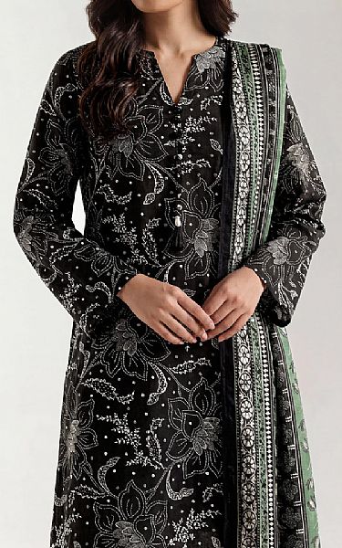 Saya Black/Off White Lawn Suit (2 pcs) | Pakistani Lawn Dress in USA- Image 2
