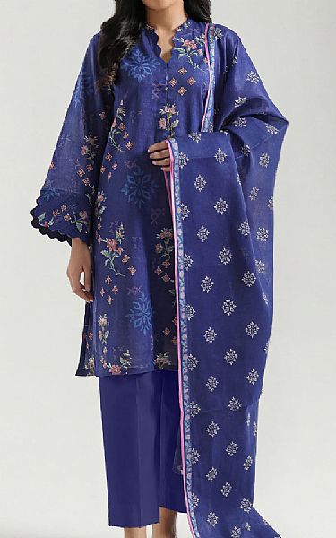 Saya Blue Lawn Suit (2 pcs) | Pakistani Lawn Dress in USA- Image 1