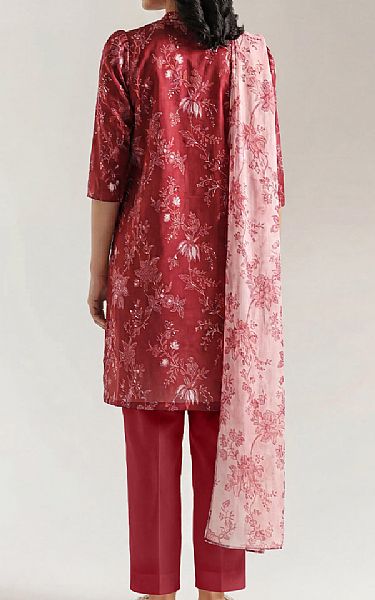 Saya Dull Red Lawn Suit (2 pcs) | Pakistani Lawn Dress in USA- Image 2