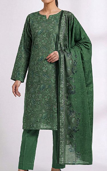 Saya Green Lawn Suit (2 pcs) | Pakistani Lawn Dress in USA- Image 1