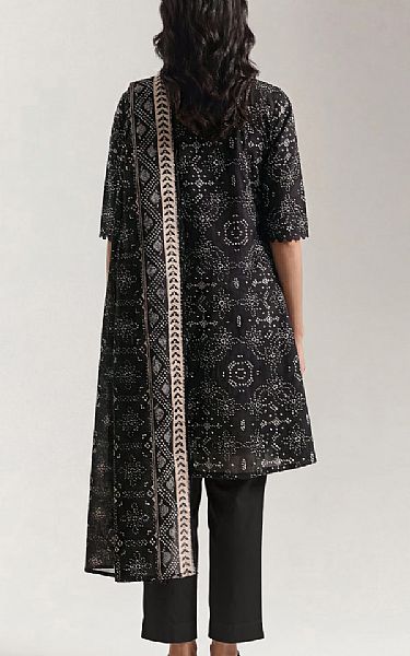 Saya Black/Off White Lawn Suit (2 pcs) | Pakistani Lawn Dress in USA- Image 2