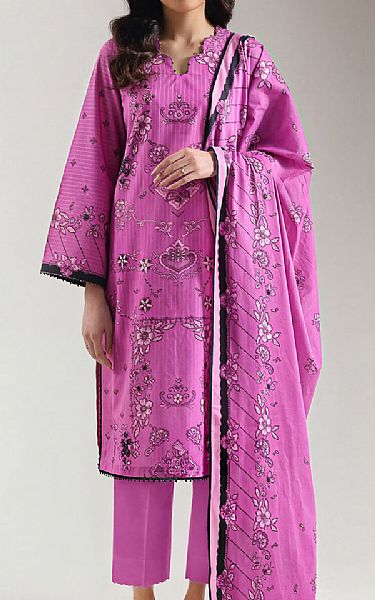 Saya Pale Magenta Lawn Suit (2 pcs) | Pakistani Lawn Dress in USA- Image 1