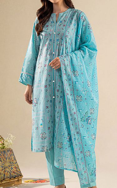 Saya Turquoise Lawn Suit (2 pcs) | Pakistani Lawn Dress in USA- Image 1