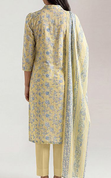 Saya Cream/Blue Lawn Suit (2 pcs) | Pakistani Lawn Dress in USA- Image 2