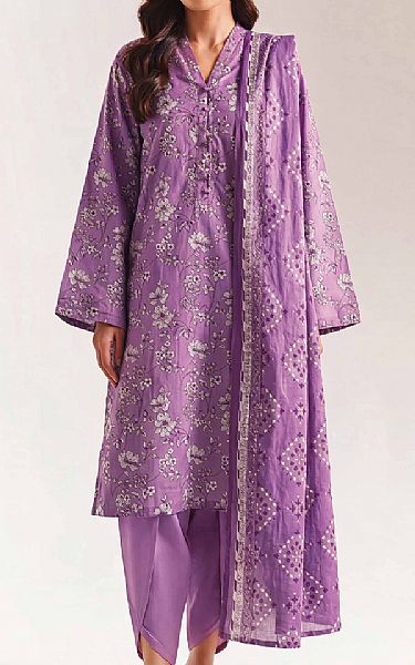 Saya Light Purple Lawn Suit (2 pcs) | Pakistani Lawn Dress in USA- Image 1