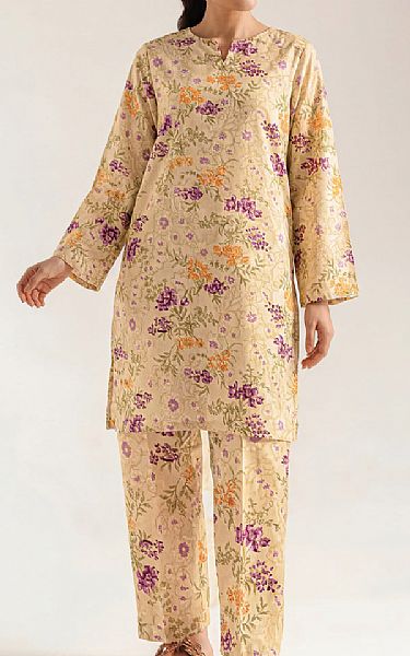 Saya Tan Lawn Suit (2 pcs) | Pakistani Lawn Dress in USA- Image 1