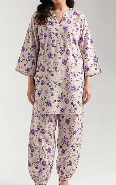 Saya Light Grey Lawn Suit (2 pcs) | Pakistani Lawn Dress in USA- Image 1