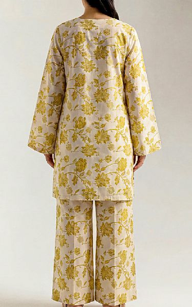 Saya Off White/Mustard Lawn Suit (2 pcs) | Pakistani Lawn Dress in USA- Image 2