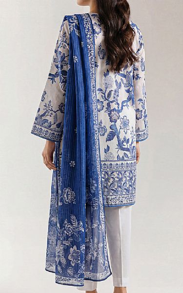 Saya Off White/Blue Lawn Suit | Pakistani Lawn Dress in USA- Image 2