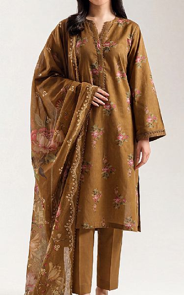 Saya Bronze Lawn Suit | Pakistani Lawn Dress in USA- Image 1