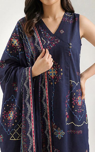 Saya Navy Blue Lawn Suit | Pakistani Lawn Dress in USA- Image 2
