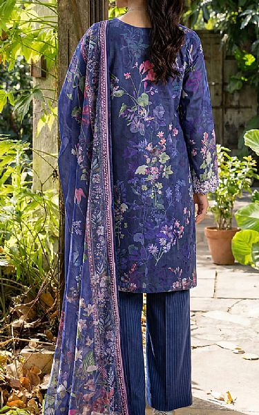 Saya Deep Blue Lawn Suit | Pakistani Lawn Dress in USA- Image 2