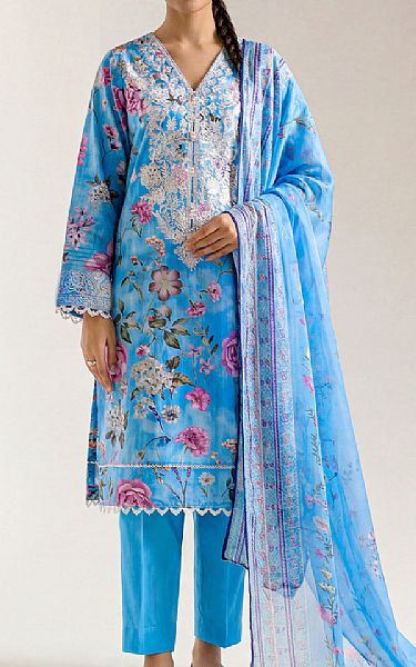 Saya Celestial Blue Lawn Suit | Pakistani Lawn Dress in USA- Image 1
