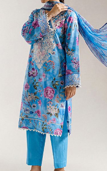 Saya Celestial Blue Lawn Suit | Pakistani Lawn Dress in USA- Image 2