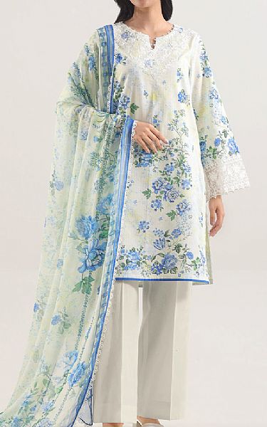 Saya Off White Lawn Suit | Pakistani Lawn Dress in USA- Image 1