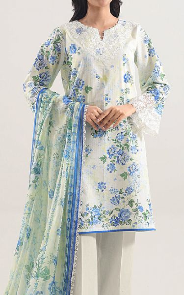 Saya Off White Lawn Suit | Pakistani Lawn Dress in USA- Image 2
