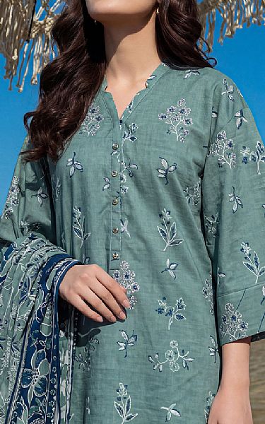 Saya Greyish Teal Lawn Suit | Pakistani Lawn Dress in USA- Image 2