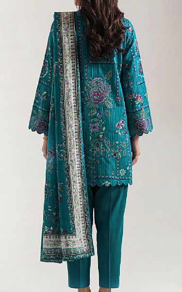 Saya Teal Lawn Suit | Pakistani Lawn Dress in USA- Image 2