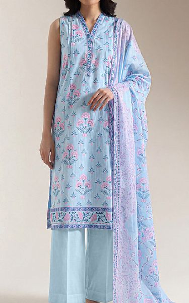 Saya Pale Aqua Lawn Suit | Pakistani Lawn Dress in USA- Image 1