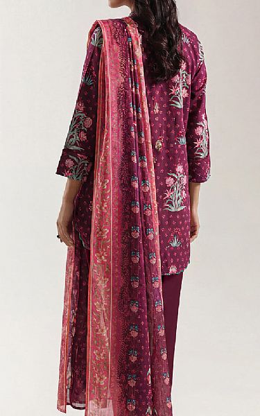 Saya Wine Berry Lawn Suit | Pakistani Lawn Dress in USA- Image 2
