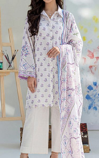 Saya White Lawn Suit | Pakistani Lawn Dress in USA- Image 2