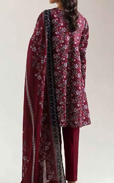 Saya Wine Red Lawn Suit | Pakistani Lawn Dress in USA- Image 2