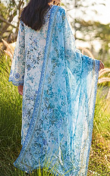 Saya Off White/Blue Lawn Suit | Pakistani Lawn Dress in USA- Image 2