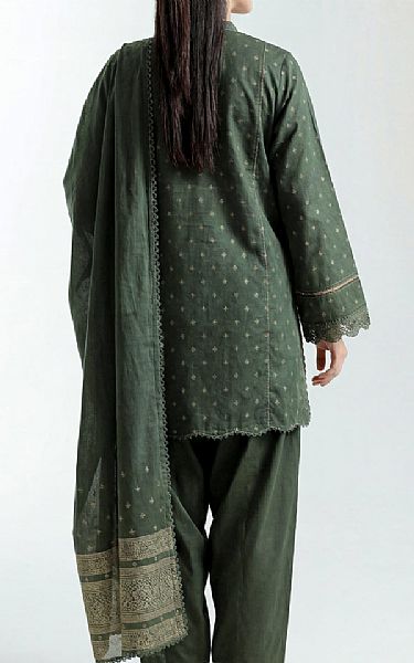 Saya Mineral Green Jacquard Suit | Pakistani Lawn Dress in USA- Image 2