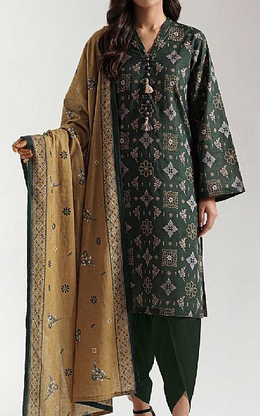 Saya Green Lawn Suit | Pakistani Lawn Dress in USA- Image 1