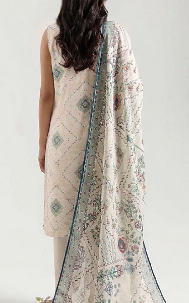 Saya Off White Lawn Suit | Pakistani Lawn Dress in USA- Image 2