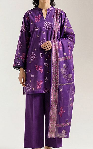Saya Purple Lawn Suit | Pakistani Lawn Dress in USA- Image 1