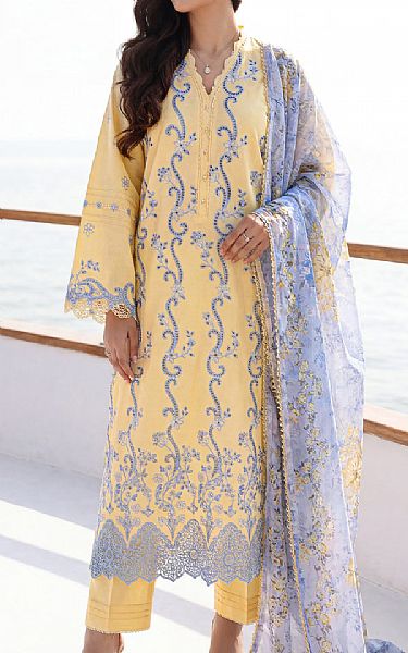 Saya Sand Gold Cambric Suit | Pakistani Lawn Dress in USA- Image 1