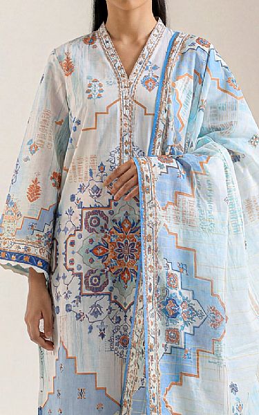 Saya Pastel Blue Lawn Suit | Pakistani Lawn Dress in USA- Image 1