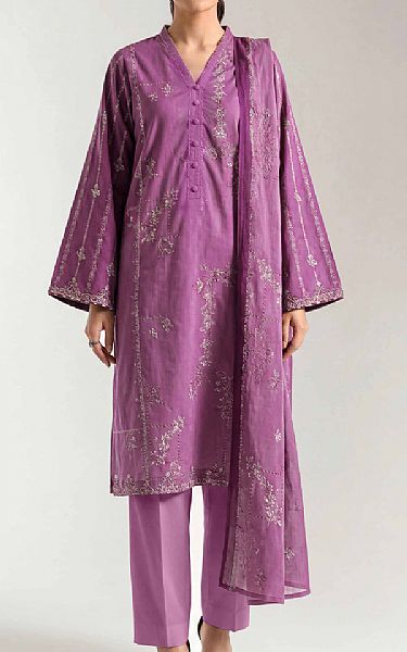 Saya Mauve Lawn Suit | Pakistani Lawn Dress in USA- Image 1