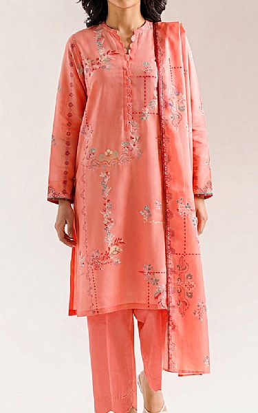 Saya Coral Lawn Suit | Pakistani Lawn Dress in USA- Image 1