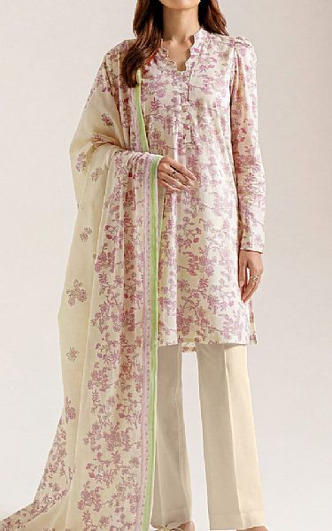 Saya Off White Lawn Suit | Pakistani Lawn Dress in USA- Image 1
