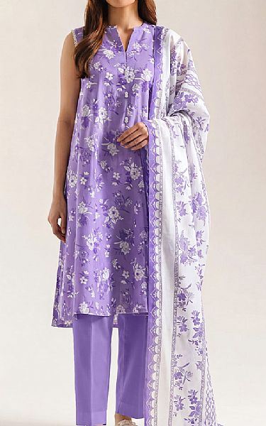 Saya Light Pastel Purple Lawn Suit | Pakistani Lawn Dress in USA- Image 1