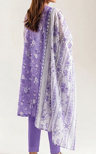 Saya Light Pastel Purple Lawn Suit | Pakistani Lawn Dress in USA- Image 2