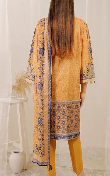 Saya Pale Orange Lawn Suit (2 pcs) | Pakistani Lawn Dress in USA- Image 2