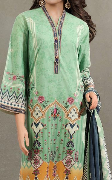 Saya Light Green Lawn Suit (2 pcs) | Pakistani Lawn Dress in USA- Image 2