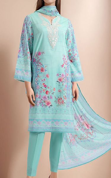 Saya Light Turquoise Lawn Suit | Pakistani Lawn Suits- Image 1