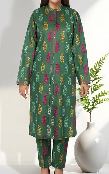 Saya Green Lawn Suit (2 pcs) | Pakistani Lawn Dress in USA- Image 1